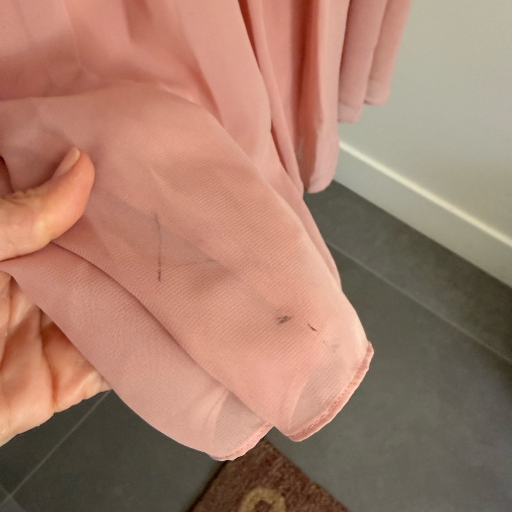 NWT Birdie Grey Lola Dress in Chiffon Dusty Rose - Picture 6 of 7